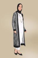 Tesettür giyim SİYAH ALVİNA DESENLİ CEKET 40719 