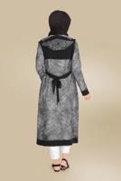Tesettür giyim SİYAH ALVİNA DESENLİ CEKET 40719 