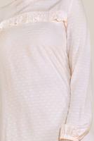 Tesettür giyim KREM ALVİNA FIRFIRLI VİSKON TUNİK 40822 