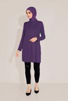 Tesettür giyim MOR ALVİNA ÖRME VİSKON TUNİK 40825 