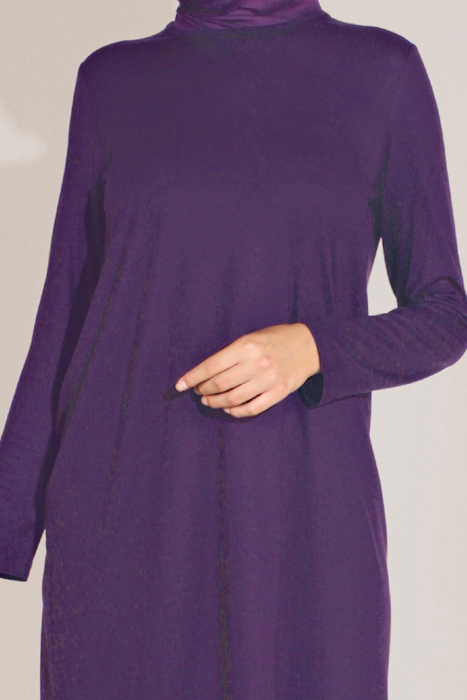 Tesettür giyim MOR ALVİNA ÖRME VİSKON TUNİK 40825 