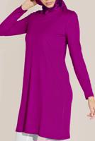 Tesettür giyim FUŞYA ALVİNA ÖRME VİSKON TUNİK 40825 