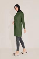 Tesettür giyim HAKİ ALVİNA ÖRME VİSKON TUNİK 40825 