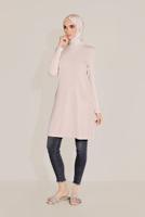 Tesettür giyim PUDRA ALVİNA ÖRME VİSKON TUNİK 40825 