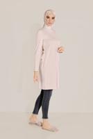 Tesettür giyim PUDRA ALVİNA ÖRME VİSKON TUNİK 40825 