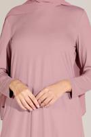 Tesettür giyim PEMBE ALVİNA ÖRME VİSKON TUNİK 40825 