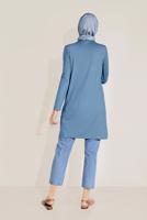 Tesettür giyim YEŞİL ALVİNA ÖRME VİSKON TUNİK 40825 