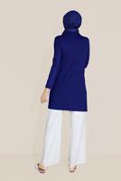 Tesettür giyim LACİVERT ALVİNA ÖRME VİSKON TUNİK 40825 