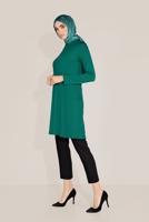 Tesettür giyim YEŞİL ALVİNA ÖRME VİSKON TUNİK 40825 