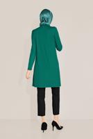 Tesettür giyim YEŞİL ALVİNA ÖRME VİSKON TUNİK 40825 