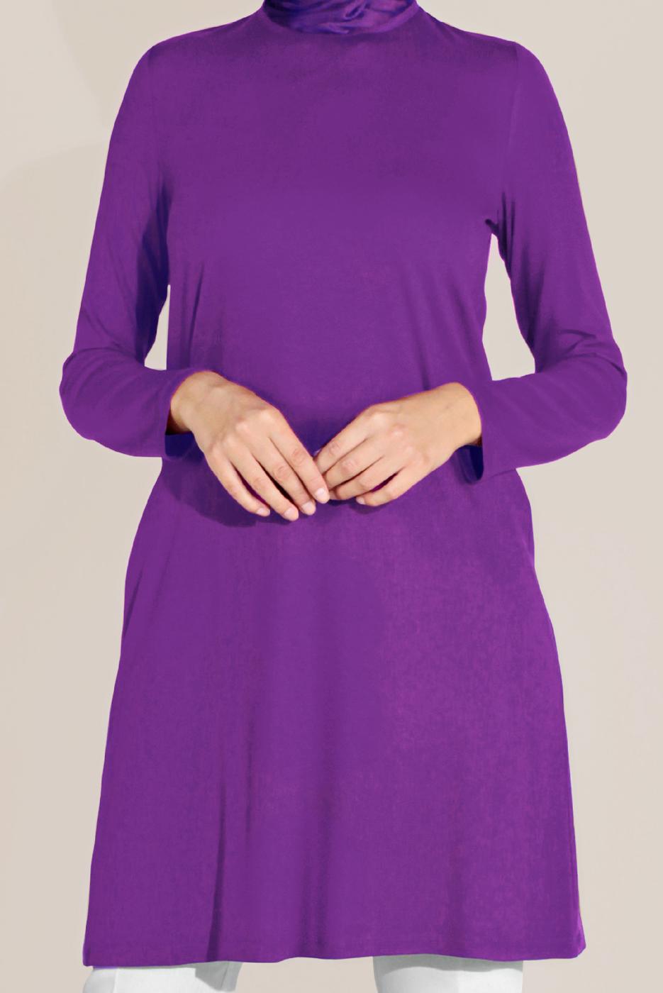 Tesettür giyim MÜRDÜM ALVİNA ÖRME VİSKON TUNİK 40825 