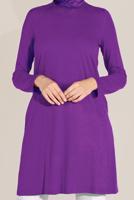 Tesettür giyim MÜRDÜM ALVİNA ÖRME VİSKON TUNİK 40825 