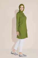 Tesettür giyim YEŞİL ALVİNA ÖRME VİSKON TUNİK 40825 