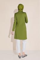 Tesettür giyim YEŞİL ALVİNA ÖRME VİSKON TUNİK 40825 