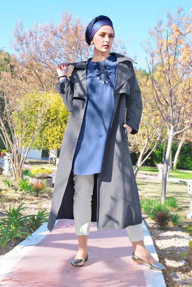 Tesettür giyim  nakış detayları - TRENDTESETTÜR