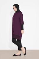 Tesettür giyim MÜRDÜM ALVİNA DANTELLİ TUNİK  4122