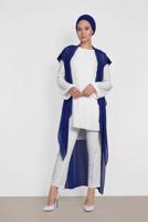 Tesettür giyim LACİVERT ALVİNA SIRT KISMI PUL PAYETLİ 2&prime;Lİ ŞİFON TUNİK 4145