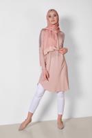 Tesettür giyim PUDRA ALVİNA PUL İŞLEMELİ TUNİK 4179