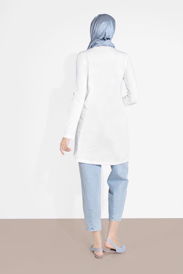 Tesettür giyim  KAKTÜS BASKILI TUNİK 4207 - TRENDTESETTÜR