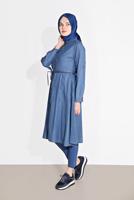 Hijab clothing NAVY BLUE DENIM TUNIC 4291 