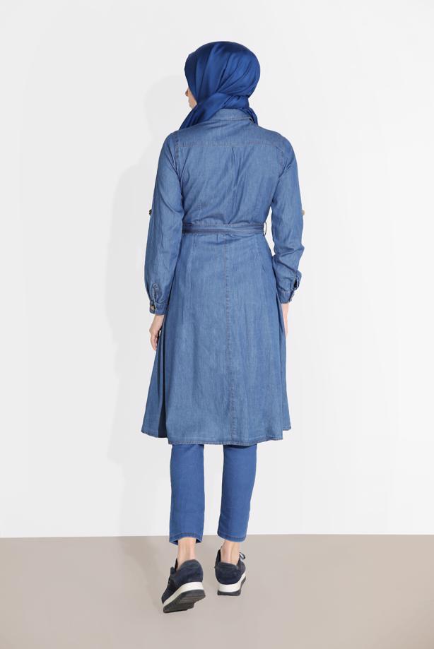 Hijab clothing  DENIM TUNIC 4291  - TRENDTESETTÜR