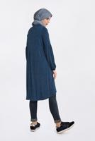 Tesettür giyim LACİVERT YAZI BASKILI TUNİK 4370