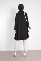 Tesettür giyim SİYAH ALVİNA SALAŞ KESİM TUNİK 4380