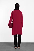 Tesettür giyim BORDO ALVİNA SALAŞ KESİM TUNİK 4380