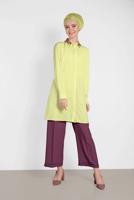 Tesettür giyim SARI ALVİNA YAKASI DETAYLI TUNİK 4387