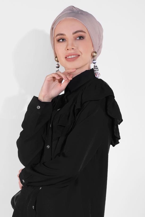 Vêtements hijab  BUTTON-TRIMMED TUNIC 4404  - TRENDTESETTÜR