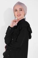 Vêtements hijab NOIR TUNIQUE BOUTONNÉE 4404 