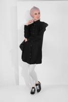 Vêtements hijab NOIR TUNIQUE BOUTONNÉE 4404 