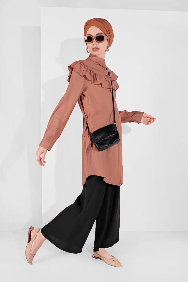 Vêtements hijab  BUTTON-TRIMMED TUNIC 4404  - TRENDTESETTÜR