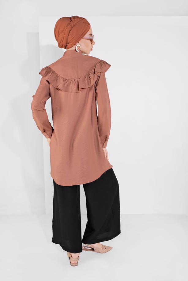Vêtements hijab  BUTTON-TRIMMED TUNIC 4404  - TRENDTESETTÜR