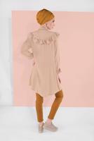 Vêtements hijab BEIGE TUNIQUE BOUTONNÉE 4404 