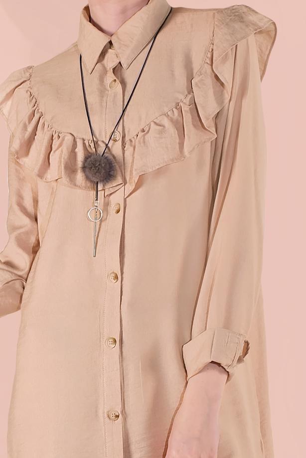 Vêtements hijab  BUTTON-TRIMMED TUNIC 4404  - TRENDTESETTÜR