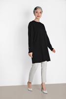 Tesettür giyim SİYAH ALVİNA KLASİK TUNİK 4415