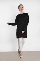 Tesettür giyim SİYAH ALVİNA KLASİK TUNİK 4415