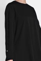 Tesettür giyim SİYAH ALVİNA KLASİK TUNİK 4415