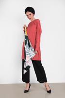 Tesettür giyim KAHVE ALVİNA KLASİK TUNİK 4415