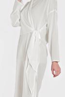 Tesettür giyim EKRU ALVİNA BAĞLAMA DETAYLI TUNİK 4436