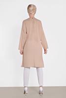 Tesettür giyim PUDRA ALVİNA BAĞLAMA DETAYLI TUNİK 4436