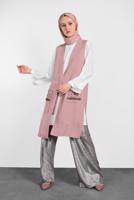 Vêtements hijab POUDRE ALVINA GILET TAILLE NOUÉE & BLOUSE 4437 