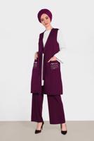 Vêtements hijab POURPRE ALVINA GILET TAILLE NOUÉE & BLOUSE 4437 