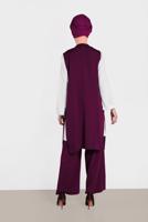 Vêtements hijab POURPRE ALVINA GILET TAILLE NOUÉE & BLOUSE 4437 
