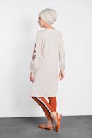 Tesettür giyim EKRU ALVİNA KOL KISMI NAKIŞLI TUNİK 4453