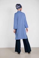 Tesettür giyim MAVİ ALVİNA ASİMETRİK KESİMLİ TUNİK 4458