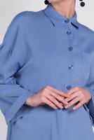 Tesettür giyim MAVİ ALVİNA ASİMETRİK KESİMLİ TUNİK 4458