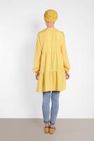 Tesettür giyim SARI ALVİNA PÜSKÜL DETAYLI TUNİK 4470