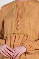 Tesettür giyim TURUNCU ALVİNA ÖNÜ DANTEL DETAYLI TUNİK 4471